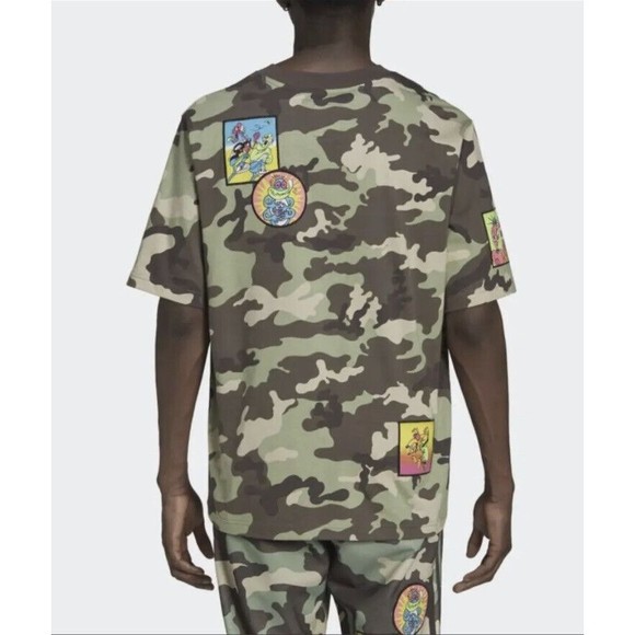 Jeremy Scott x Adidas Originals Camo Graphics Tee T-Shirt Sz Medium (H53374) NWT - Picture 2 of 8